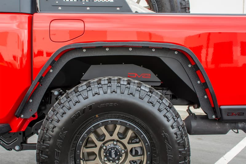 DV8 Offroad Inner Fender Liners for 2019+ Jeep Gladiator Rear Powder Coated B... - Image 5