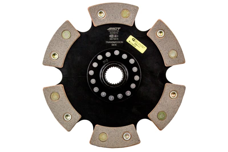 ACT Race Clutch Disc 6-Pad Rigid Ceramic Friction for Larger Clutch Sizes