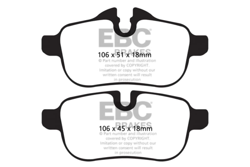 EBC Yellowstuff Brake Pad Set for Street & Track Driving High Performance