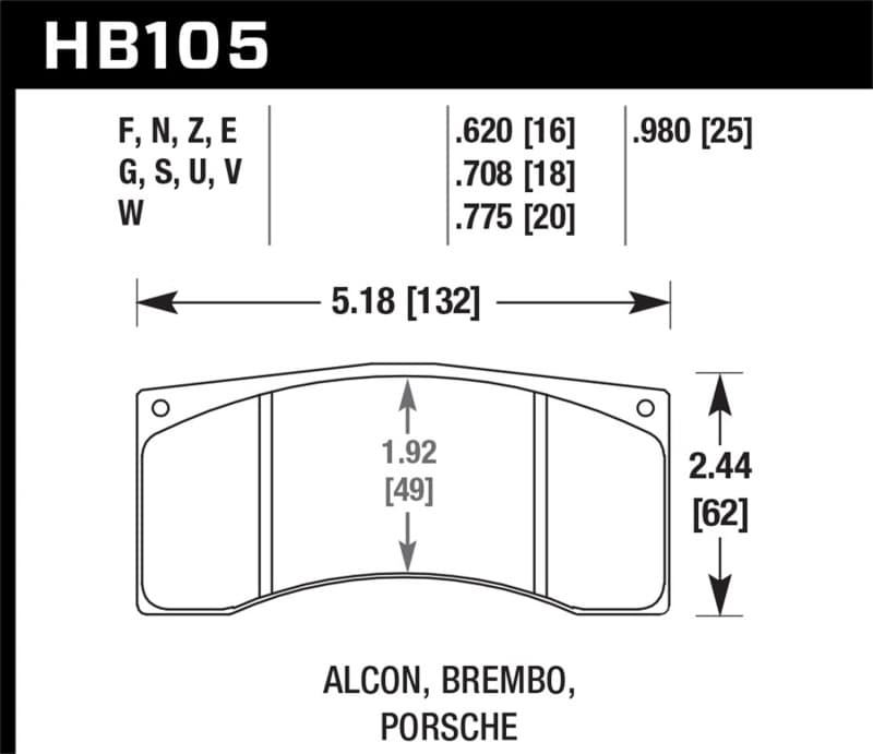 Hawk Performance DTC-70 Brake Pad Sets High Performance Street Compound - Image 3