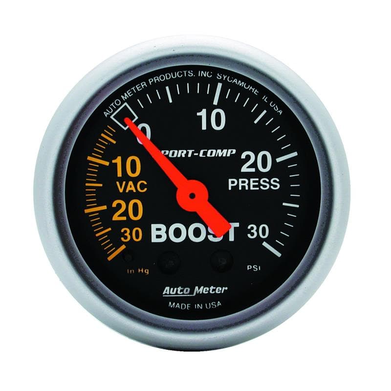AutoMeter Mechanical Boost/Vac Gauge 1/8" NPT Pressure Connection