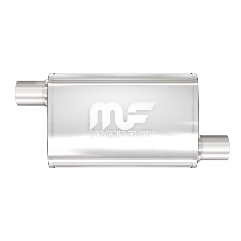 Magnaflow SS Muffler 4x9in Oval Straight-Through Universal 2.25in Inlet/Outlet