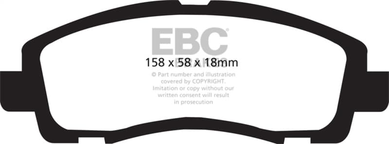 EBC Redstuff Brake Pad Set for Chevy C6 Low Dust Synthetic Fiber Ceramic - Image 2