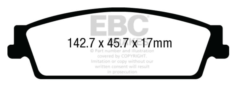 EBC Yellowstuff Brake Pad Set for Street and Track Driving High Performance