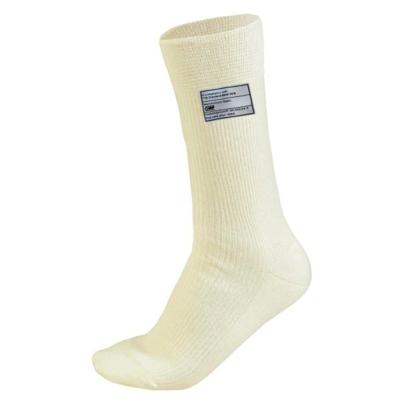 OMP Nomex Socks Fia 8856-2018 Cream Size M