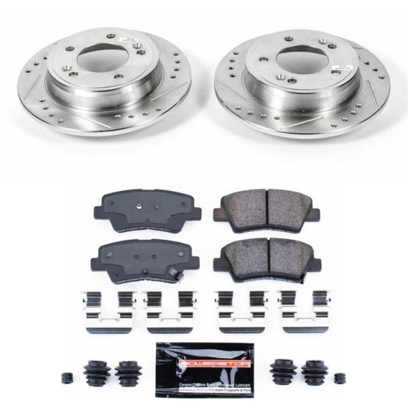 PowerStop Z23 Evolution Sport Brake Kit for Daily Driver with Carbon-Fiber Ce...