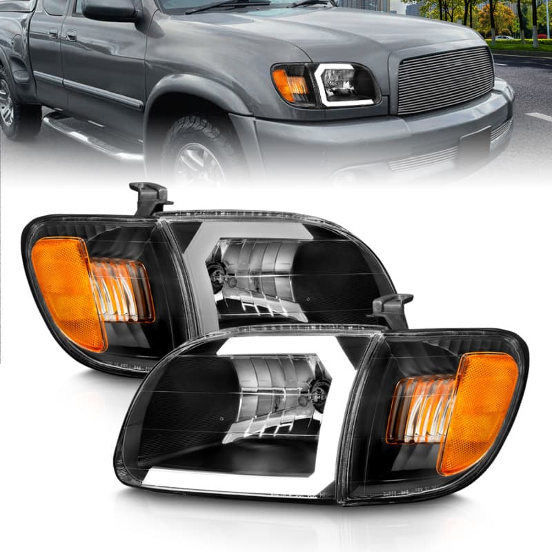 ANZO Crystal Headlights for Chevy C6 Clear Lens Replacement Pair