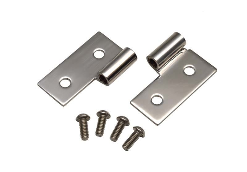 Kentrol Lower Door Hinge Pair for 76-06 Jeep CJ Wrangler YJ/TJ Polished Silver
