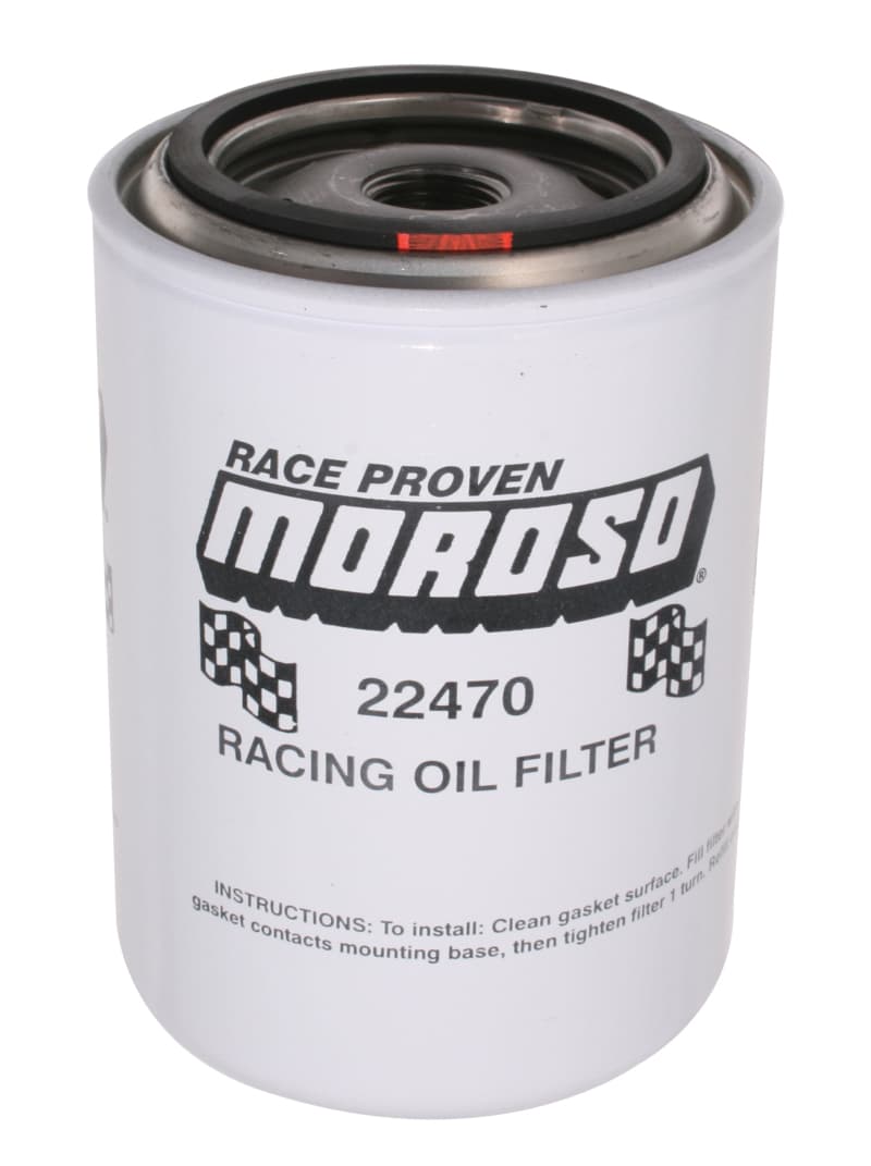 Moroso Oil Filter for Ford/Mopar/Import 3/4in Thread 5-1/4in Tall Racing