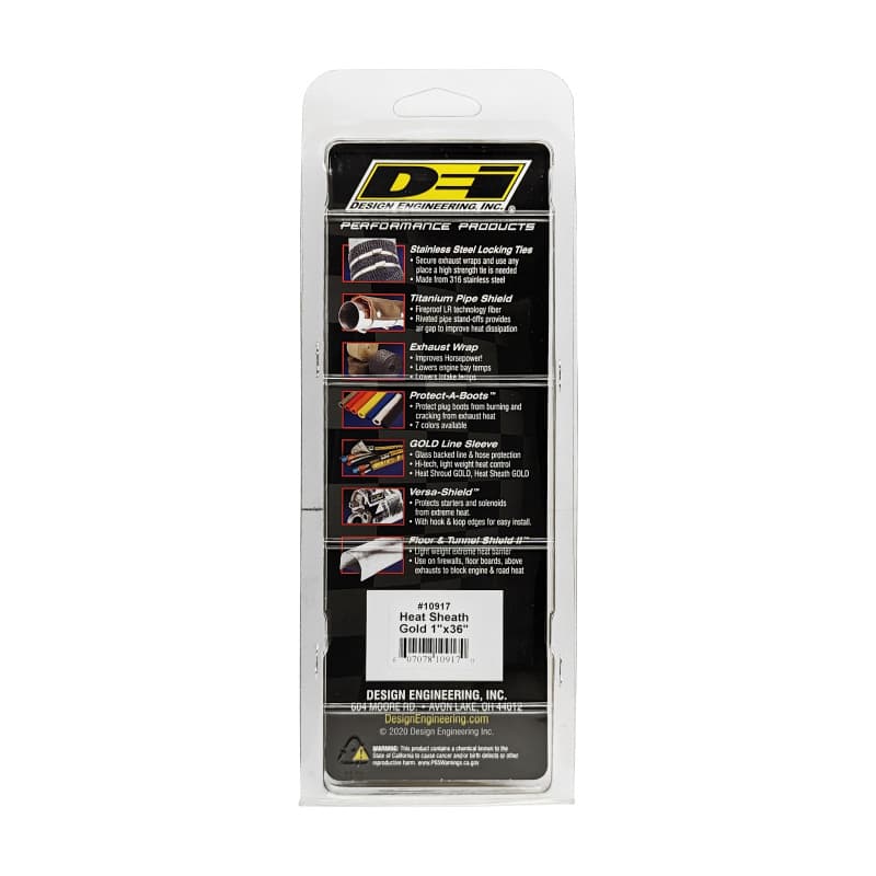 DEI Heat Sheath GOLD High Temp Polyimide Sleeving Reflects Heat up to 800°F - Image 5