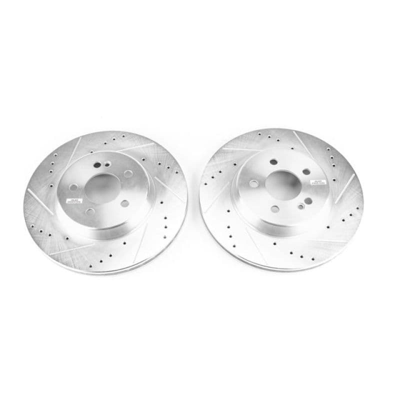 PowerStop Evolution Drilled/Slotted Rotor for Chevy C6 Silver Zinc Plated