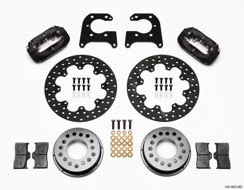 Wilwood Dynalite 4-Piston Rear Drag Brake Kit for Muscle Car Axles