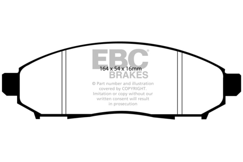 EBC Greenstuff Brake Pad Set for 4x4 Heavy Duty Low Wear Offroad Resistant
