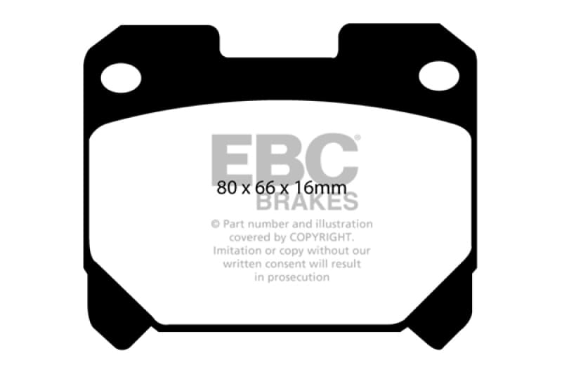 EBC Ultimax2 Brake Pad Set for OEM Replacement Low Dust Durable Compound