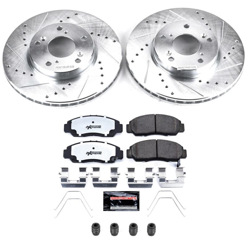 PowerStop Z26 Street Warrior Brake Kit for Muscle Cars Drilled Slotted Rotors...