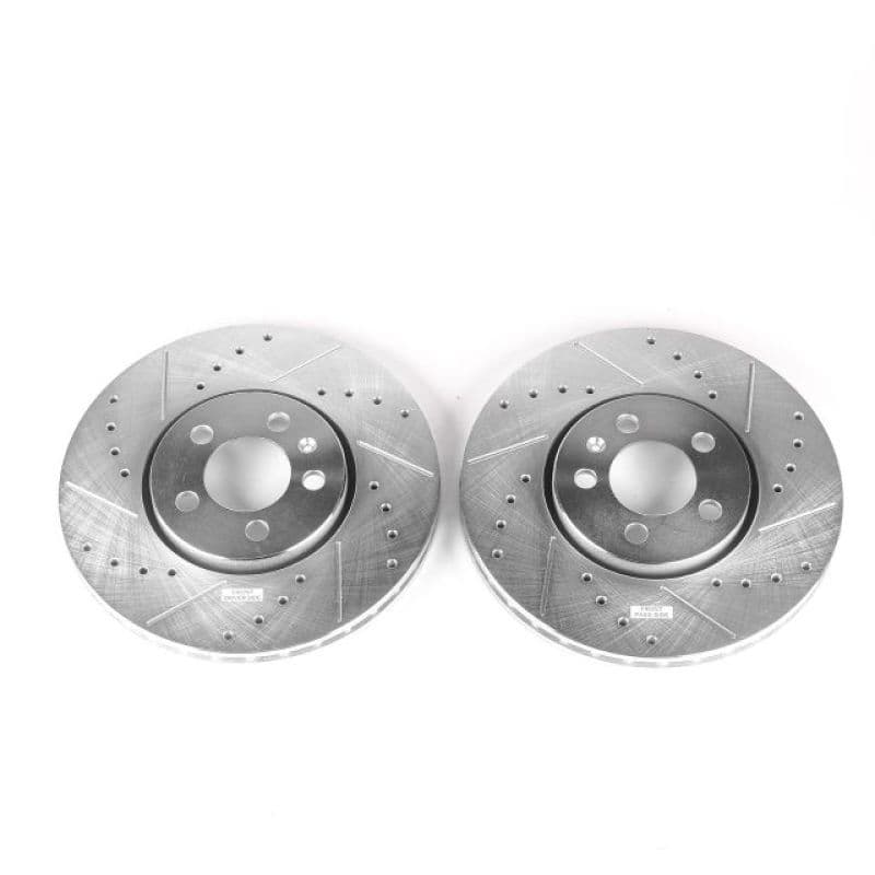 PowerStop Drill/Slot Rotor for Chevy C6 Cross-Drilled with Zinc Plating