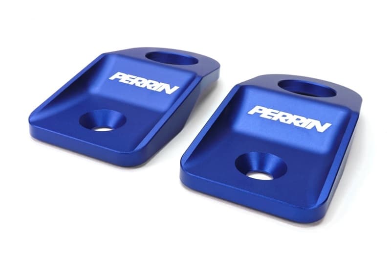 Perrin Performance Radiator Bracket Set for 08-14 Subaru WRX/STI Blue
