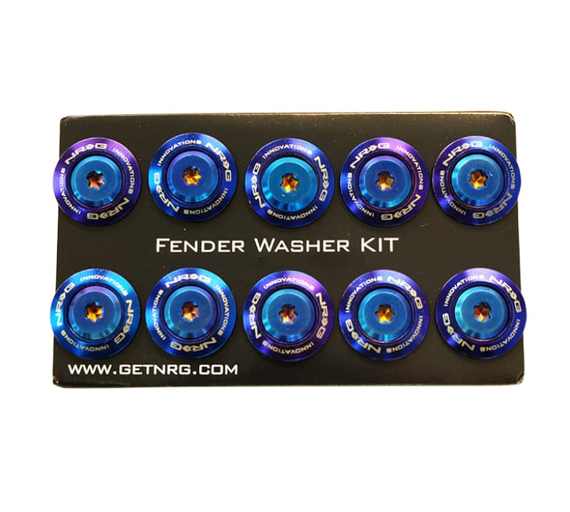 NRG Fender Washer Kit for Plastic M6 Bolts TI Burn Washer/Screw Set of 10 - Image 4