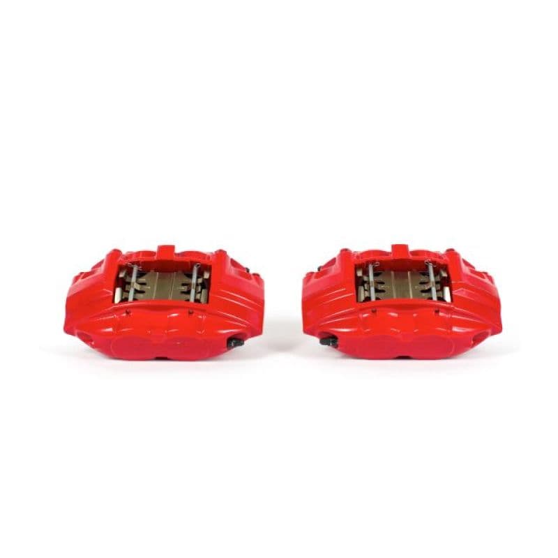 PowerStop Brake Calipers Powder Coated Red Pair Durable High-Temp Finish