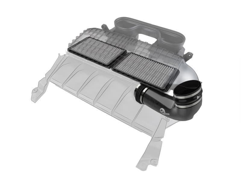 aFe Super Stock Induction System with Pro DRY S Filter, Carbon Fiber Tubes