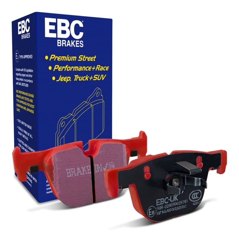 EBC Redstuff Brake Pad Set for Chevy C6 Synthetic Fiber Low Dust