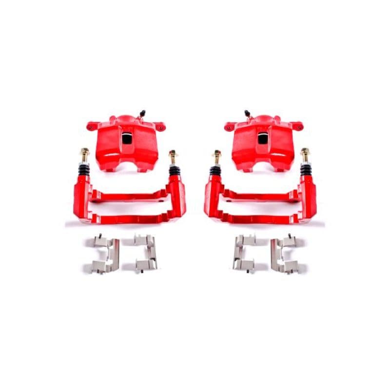 PowerStop Brake Calipers Pair High-Temp Red Powder Coat