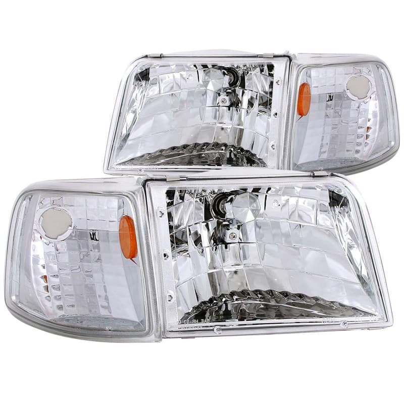 ANZO Crystal Headlights for Chevy C6 Clear Lens Replacement