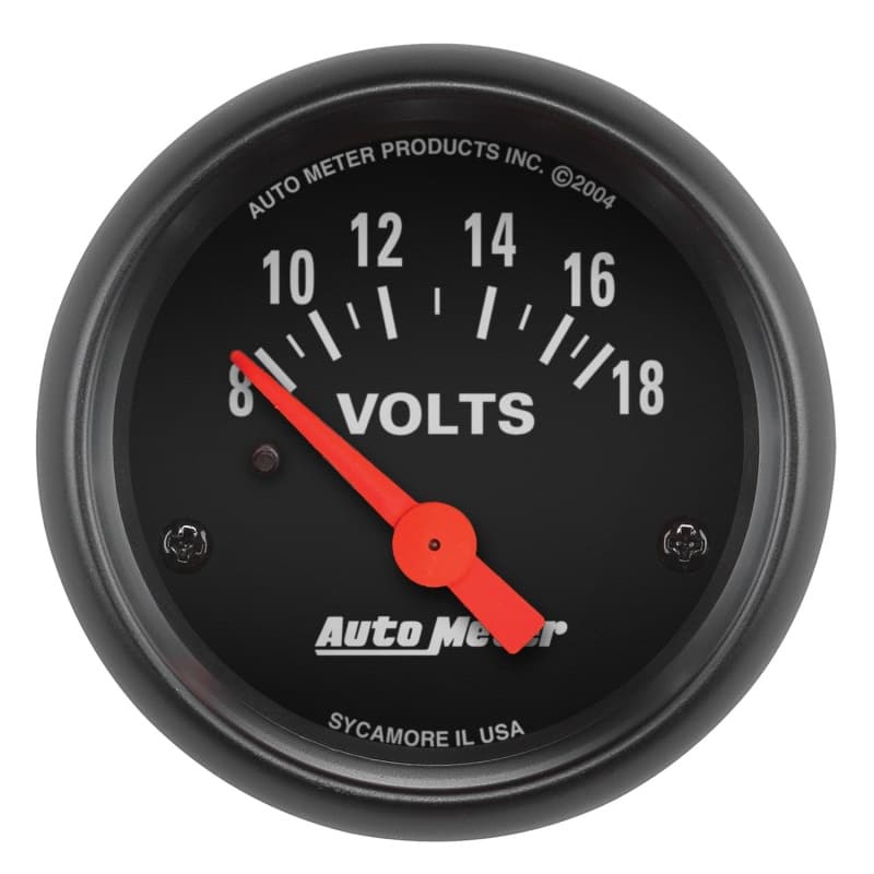 AutoMeter Z Gauge Volt Meter 8-18V Negative Ground Electrical System
