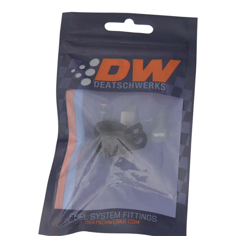 DeatschWerks Rubber Cushioned P-Clamp for 6AN Hose 9.5mm ID Matte Black - Image 2