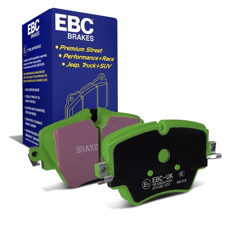 EBC Greenstuff Brake Pad Set for Street Driving High Initial Effect Up to 600°C