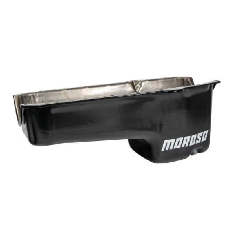 Moroso Oil Pan for 1986+ Chevrolet SBC 6qt 8.25in Steel Wet Sump Black