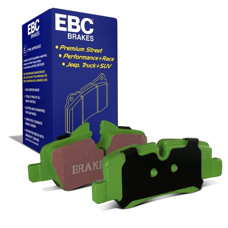 EBC Greenstuff Brake Pad Set for Street Driving High Initial Effect Up to 600°C