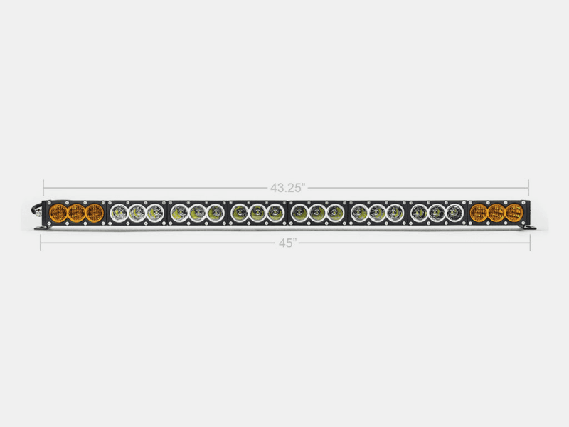 Cali Raised LED Dual Function 43" Amber/White LED Bar - No Harness No Switch