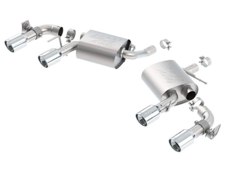 Borla Axle Back Exhaust for Chevy C6 Dual Mode 4" T-304 Stainless Steel Tips - Image 3