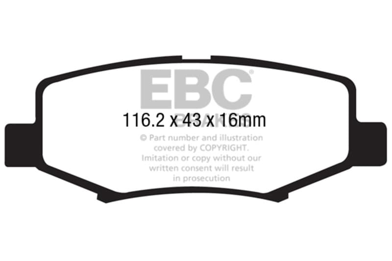EBC Yellowstuff Brake Pad Set for Street and Track Driving High Performance - Image 2