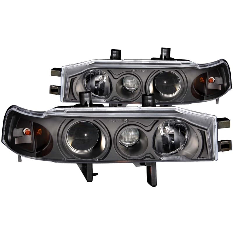 ANZO Projector Headlight Set for Chevy C6 Clear Lens Black Housing Pair - Image 2
