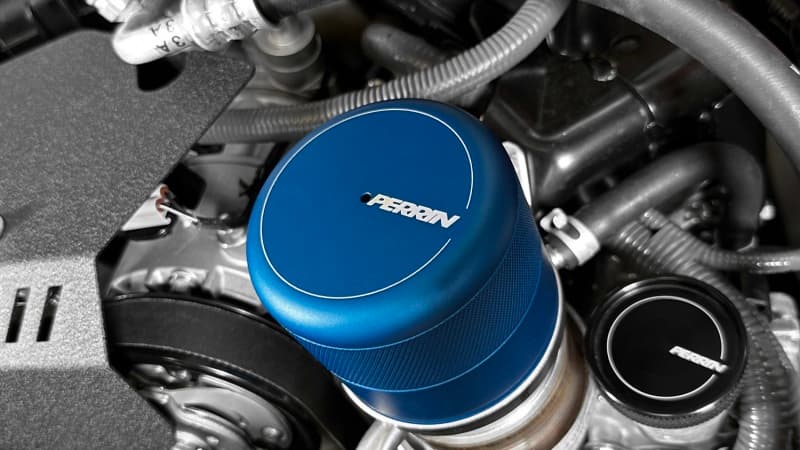 Perrin Performance Oil Filter Cover for Subaru WRX & BRZ/FR-S/86/GR86 Blue - Image 5