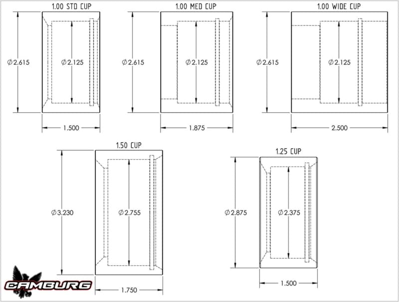Camburg Uniball Cups for Suspension Arms CNC Machined 4130 Chromoly Steel - Image 3