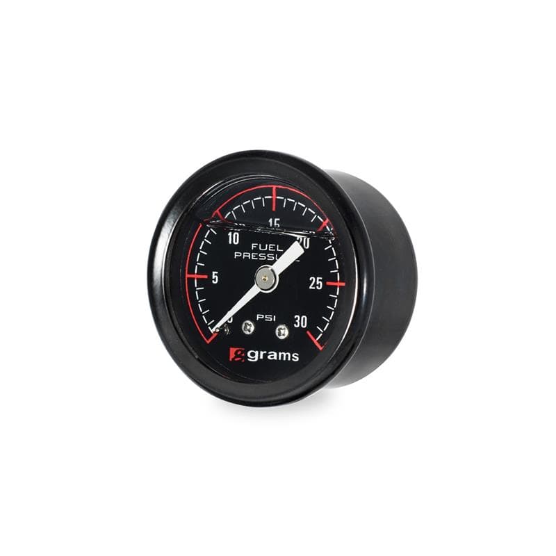 Grams Performance Fuel Pressure Gauge 0-30 PSI Glycerin Filled Matte Black St... - Image 2