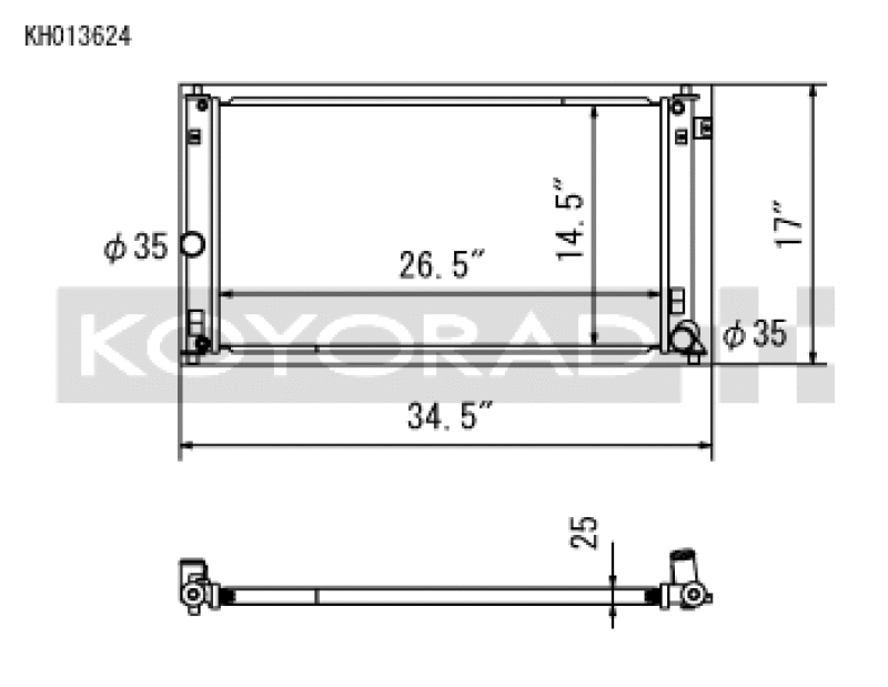 Koyo Radiator for 2019 Toyota Corolla Hatchback E210 All Aluminum