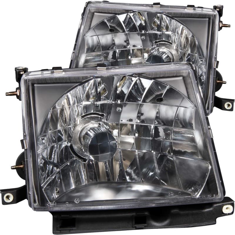 ANZO Crystal Headlights for Chevy C6 Clear Lens Black Housing Pair