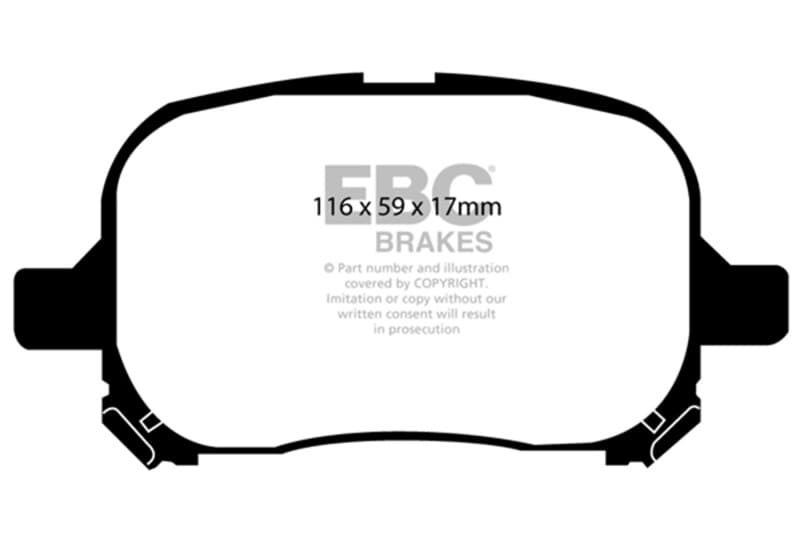 EBC Yellowstuff Brake Pad Set for Street and Track Driving High Performance - Image 2