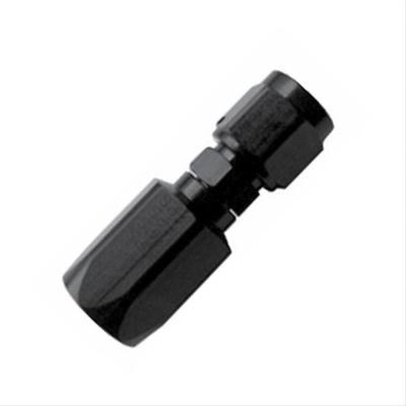 Fragola -6AN Straight Aluminum P/S Hose End Fitting - Black