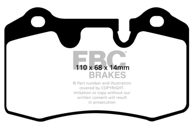 EBC Yellowstuff Brake Pad Set for Street & Track Driving High Performance