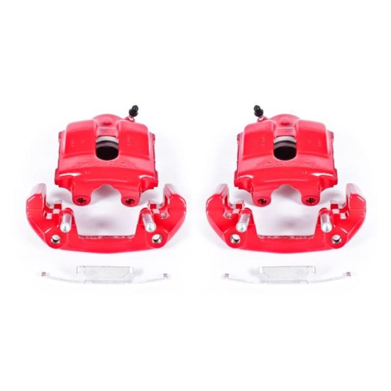 PowerStop Brake Calipers Pair Powder Coated Red High-Temp Durable Finish