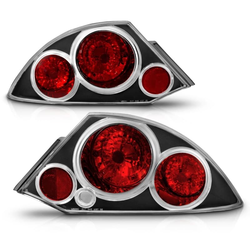 ANZO Tail Light Assembly for Chevy C6 Clear Lens Black Housing Pair - Image 5