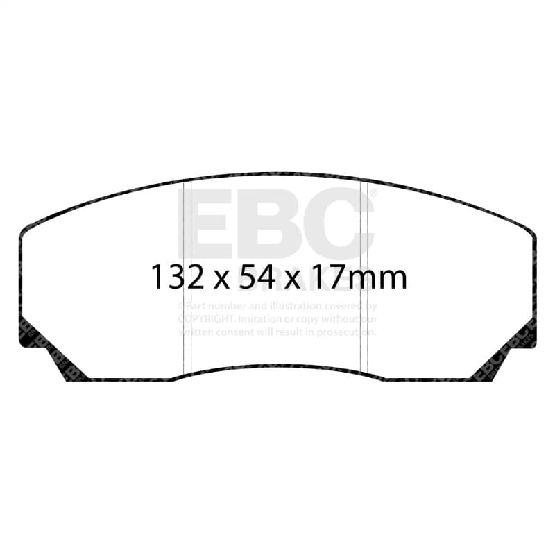 EBC Yellowstuff Brake Pad Set for Street and Track Driving Aramid Fiber Compound - Image 2