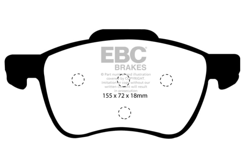 EBC Redstuff Brake Pad Set for Chevy C6 Low Dust Ceramic Compound