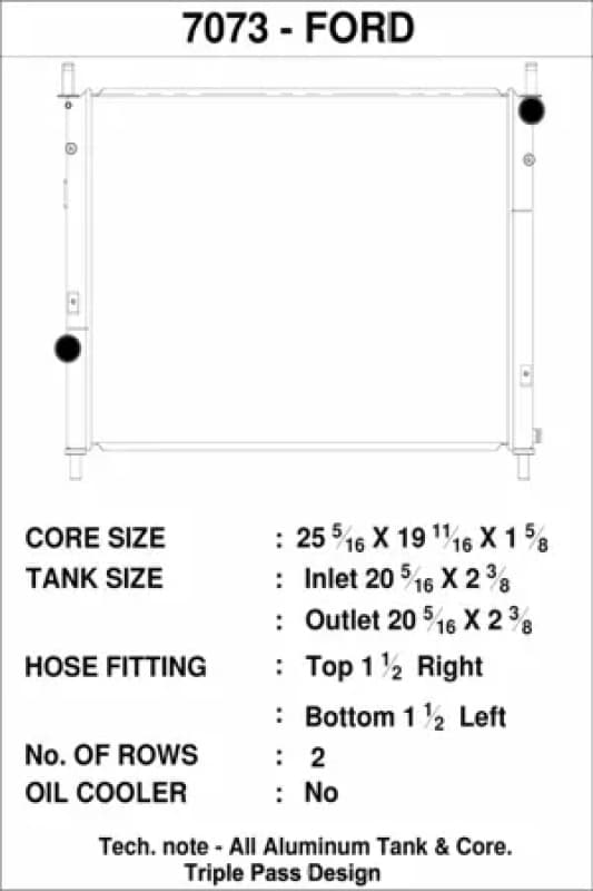 CSF Radiator for Ford Mustang 2-Row Aluminum Core with B-Tube Technology - Image 3