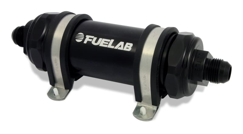 Fuelab In-Line Fuel Filter Long Length -10AN 6 Micron Fiberglass Element